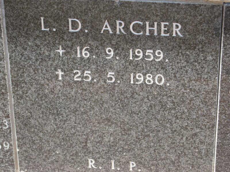ARCHER L.D. 1959-1980
