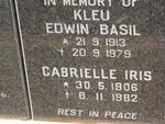 KLEU Edwin Basil 1913-1979 & Gabrielle Iris 1906-1982
