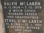MC LAREN Ralph 1904-1979 & Ethel C. 1918-1995
