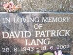 LANG David Patrick 1943-2002