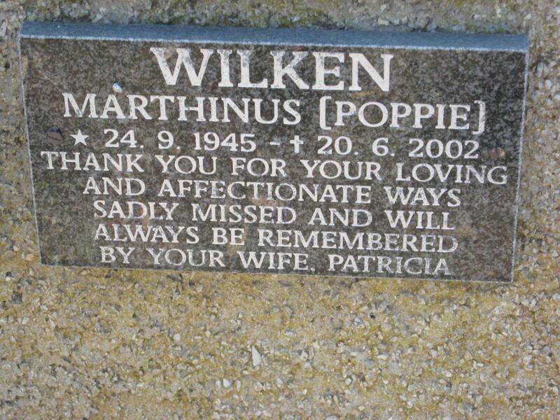 WILKEN Marthinus 1945-2002