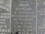 GREYLING Philip 1939-1997