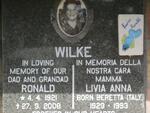 WILKE Ronald 1921-2008 & Livia Anna 1929-1993