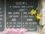 GOUWS Joe 1931-2007 & Ann 1935-