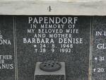 PAPENDORF Barbara Denise 1948-1992