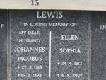 LEWIS Johannes Jacobus 1916-1993 & Ellen Sophia 1912-2007
