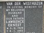 WESTHUIZEN Lawrence Ernest, van der 1929-1993