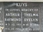 KUYS Arthur Raymond 1911-1992 & Thelma Evelyn 1916-2002