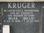 KRUGER Milka 1938-1992