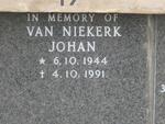 NIEKERK Johan, van 1944-1991