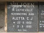 VILJOEN Aletta C.J. 1902-1990
