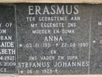 ERASMUS Stefanus Johannes 1929- & Anna 1931-1990