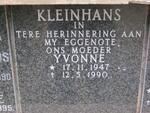 KLEINHANS Yvonne 1947-1990