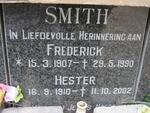 SMITH Frederick 1907-1990 & Hester 1910-2002