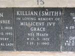 KILLIAN Millicent Ivy Grace formerly  SMITH nee HEATH 1932-1990