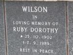 WILSON Ruby Dorothy 1902-1989