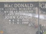 MacDONALD John George 1949-1989