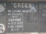 GREEN Daphne 1935-1989