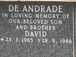 ANDRADE David, de 1965-1986