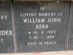 KERR William John 1903-1989