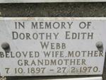 WEBB Dorothy Edith 1897-1970