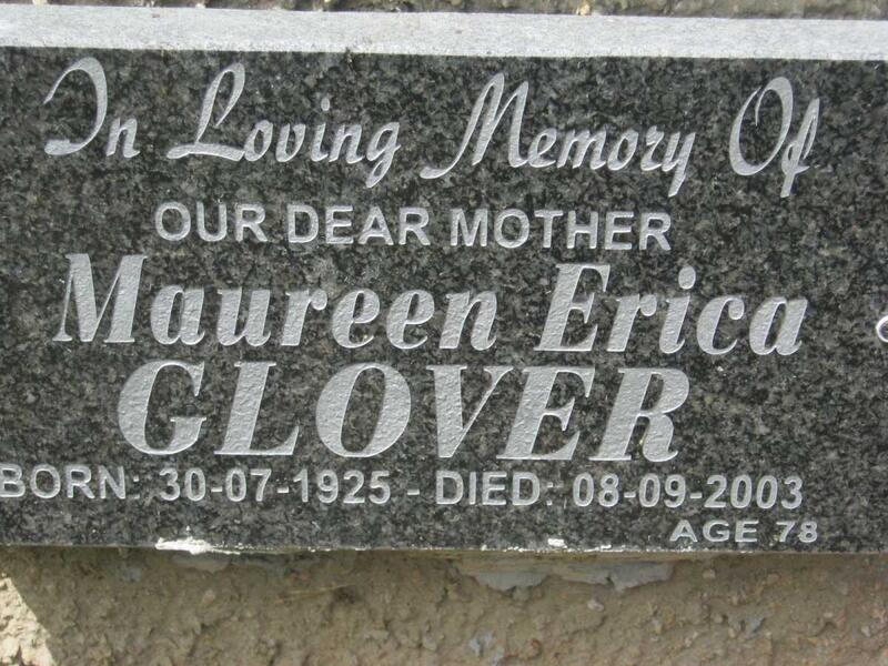 GLOVER Maureen Erica 1925-2003