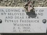 WAGENER Petrus Frederick 1932-1974