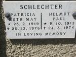 SCHLECHTER Helmut Paul 1913-1974 & Patricia Ruth May 1919-1976