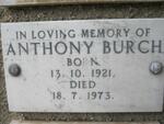 BURCH Anthony 1921-1973