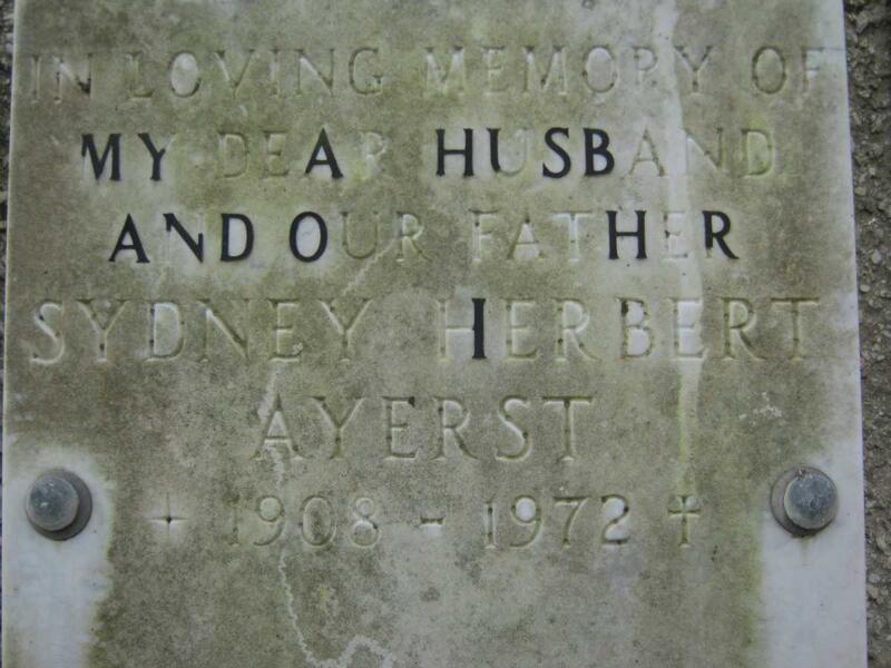 AYERST Sydney Herbert 1908-1972