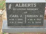 ALBERTS Carl J. 1920-1984 & Helen H. 1927-2006