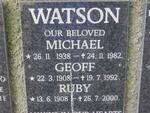 WATSON Michael 1938-1982 :: WATSON Geoff 1908-1992 & Ruby 1908-2000