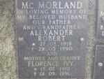 Mc MORLAND Alexander Robert 1919-1990 & Florence Ivy 1910-1991
