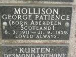 MOLLISON George Patience 1911-1959