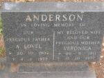 ANDERSON A. Lovel 1902-1979 & Veronica 1911-1977