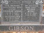 GIBSON Desiree Anne 1967-1988 :: GIBSON Myrl 1943-1991 :: GIBSON Jacqueline 1964-1964