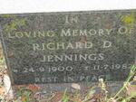 JENNINGS Richard D. 1900-1982