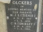 OLCKERS M.J.S. 1917-1976 & C.B. 1918-1988