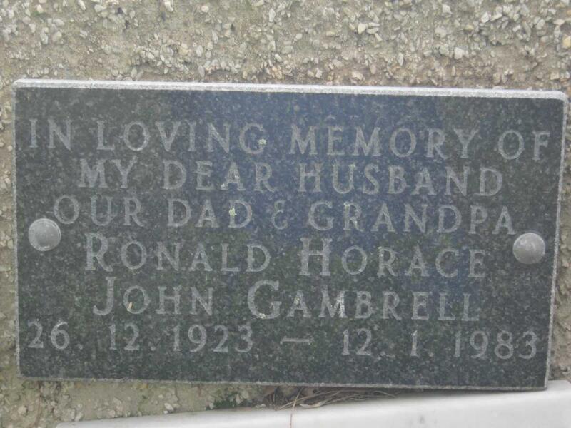 GAMBRELL Ronald Horace John 1923-1983