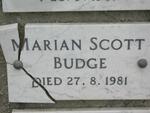 BUDGE Marian Scott -1981