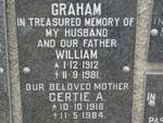 GRAHAM William 1912-1981 & Gertie A. 1918-1984