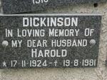 DICKINSON Harold 1924-1981