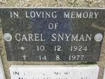 SNYMAN Carel 1924-1977
