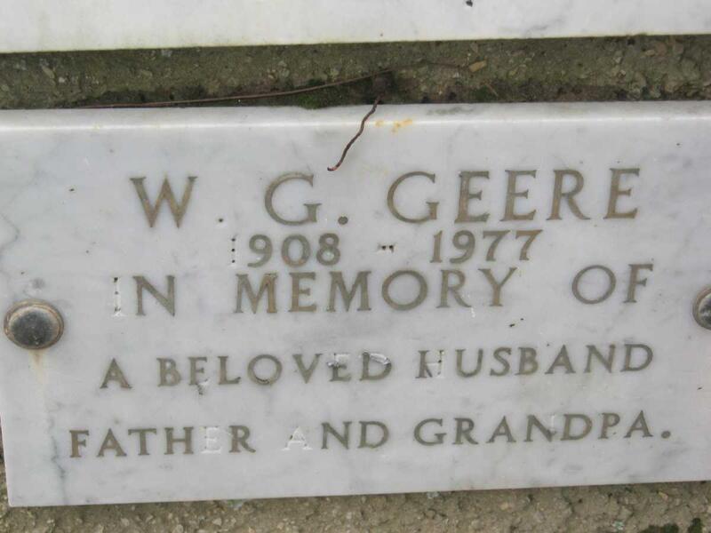 GEERE W.G. 1908-1977