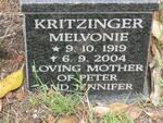 KRITZINGER Melvonie 1919-2004