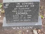 WATSON Lionel 1935-1981