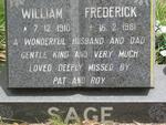 SAGE William Frederick 1910-1981