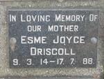 DRISCOLL Esme Joyce 1914-1988