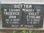 SETTER Frederick John 1900-1980 & Violet Etheline 1905-1977
