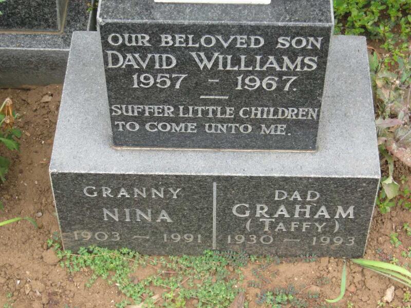 WILLIAMS David 1957-1967 :: WILLIAMS GRAHAM 1930-1993 :: WILLIAMS Nina 1903-1991